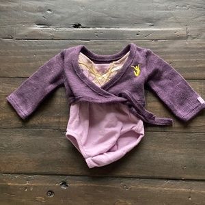 American Girl Isabelle Wrap Sweater and Purple Leo Leotard 18 inch doll outfit